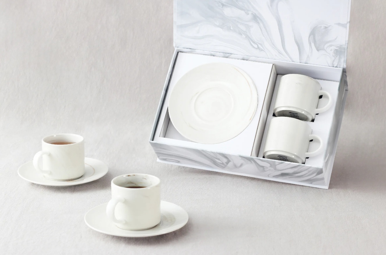 【Luzerne】Marble杯盤禮盒4件組